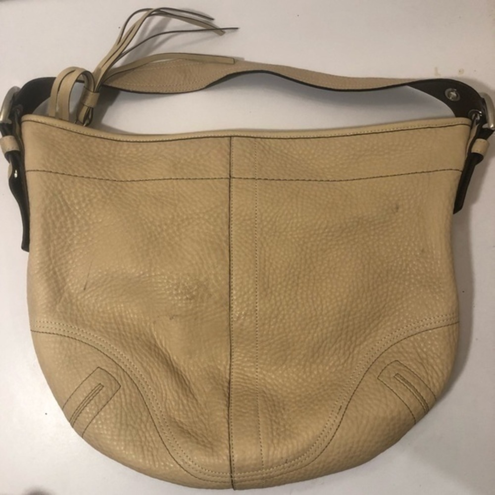 Coach vintage y2k 3227 cream penned leather soho hobo bag - Picture 15 of 16